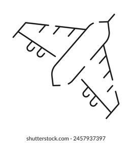 Drone line icon. Included the icons as drone, remote, controller, radar, map, signal and more
