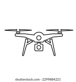 drone line icon. Simple element illustration. drone concept outline symbol design.  vector icon drone.