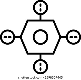 Drone Line Vector Icon Design