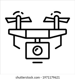Drone line vector Icon. that can be easily modified or edit