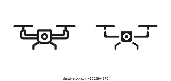 Drone liner icon vector set.