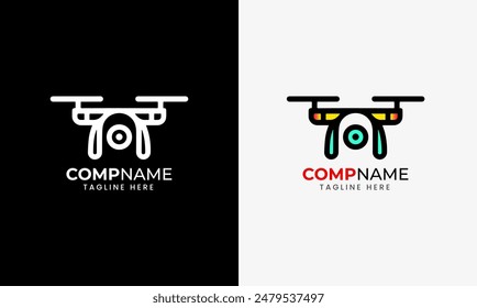 Drone log icon, drone, digital drone technology robot sample design helicopter rocket