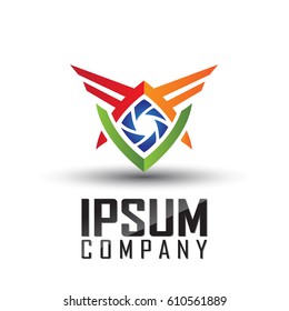 Drone logo business vector 