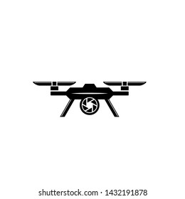 drone logo camera agency vector simple design icon technology