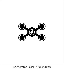 drone logo camera vector simple design icon technology remote control