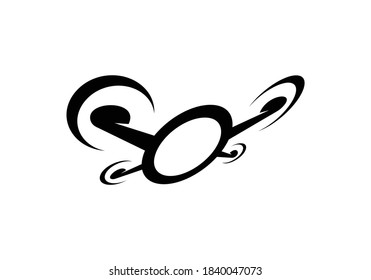 Drone Logo Concept Design Template.