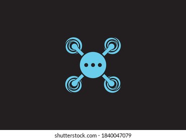 Design-Vorlage für das Drone-Logo