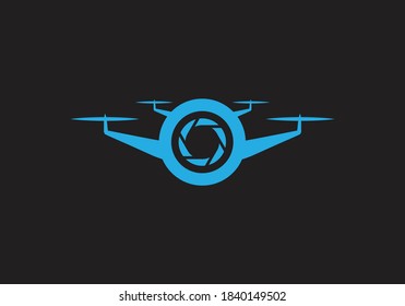 Plantilla de diseño de concepto de logotipo de drones.