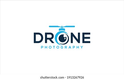 Drone logo design concept template