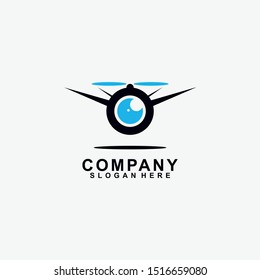 Drone Logo Design Icon Template. Modern Design. Vector Illustration