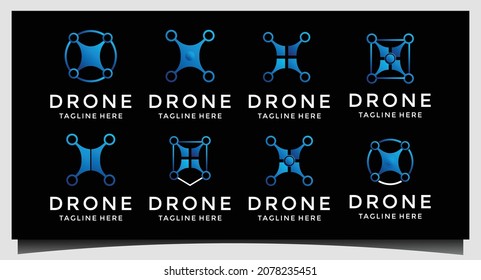 Drone Logo Design Icon Template