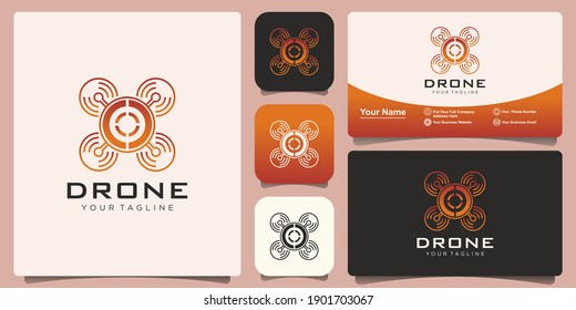 Drone Logo Design inspiration with business card design
