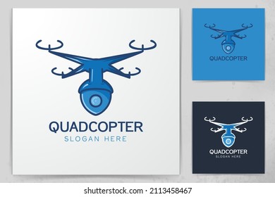 Drone logo design inspiration vector illustration