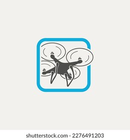 Inspiration für Drone-Logo-Design, Vektorgrafik