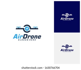 Drone logo design template. Photography drone icon vector. Creative design. Illustration