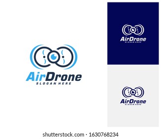 Drone logo design template. Photography drone icon vector. Creative design. Illustration