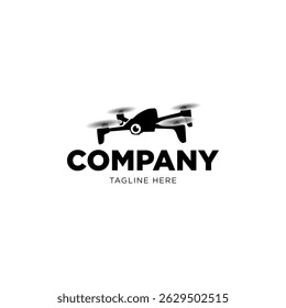 Drone logo design template. Trendy style, vector eps 10