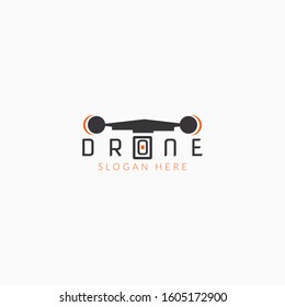 Drone logo design template, vector illustration of drone.