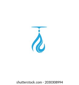 Drone Logo Design Template, Water, Oil, Drop.
