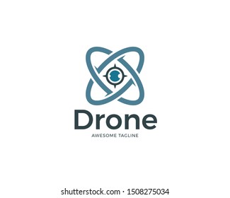 Drone logo design. Vector icon design of wireless technology