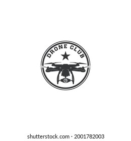 drone logo design vector illustration