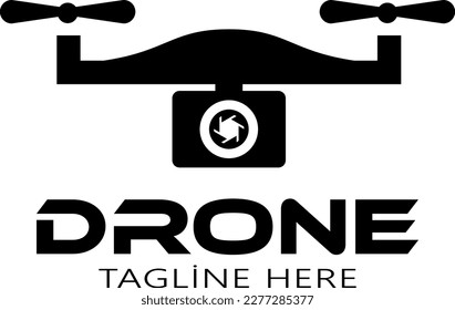 Drone Logo Design Vector Template, Colorful Lens Camera