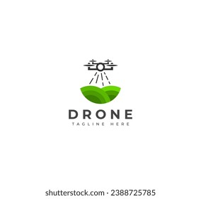 Drone logo, Farm Drone logo design template elements. Vector illustration. New Modern logo.