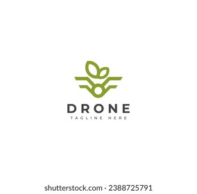 Drone logo, Farm Drone logo design template elements. Vector illustration. New Modern logo.