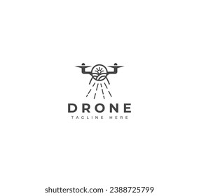 Logo de drones, elementos de plantilla de diseño del logotipo de Farm Drone. Ilustración vectorial. Nuevo logo moderno.