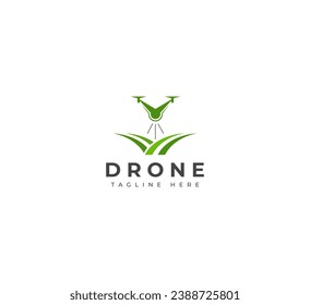 Drone logo, Farm Drone logo design template elements. Vector illustration. New Modern logo.