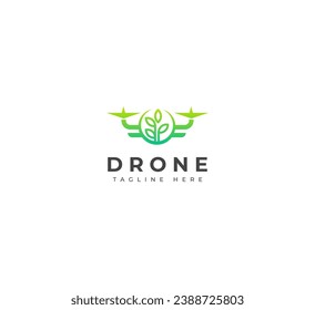 Drone logo, Farm Drone logo design template elements. Vector illustration. New Modern logo.