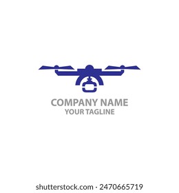 Logo Drone, Elementos de Plantilla de diseño de logotipo de Drone de granja. Ilustración vectorial. Nuevo Logo Moderno.EPS 10