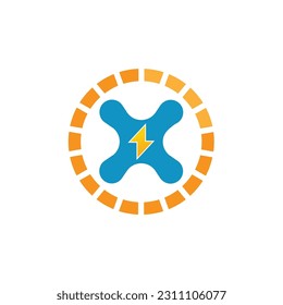 drone logo fly design technology