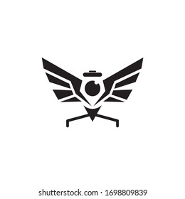 Drone logo icon design vector template