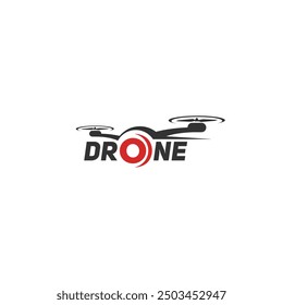 Drone logo icon flat vector design