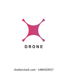 drone logo illustration abstract gradient