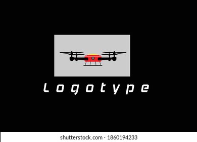 drone logo image on black background colors