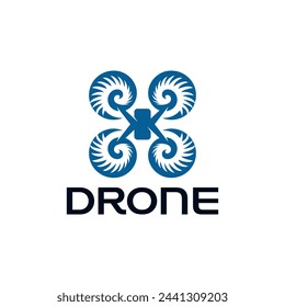 Drohnen-Logo mit modernem Designkonzept