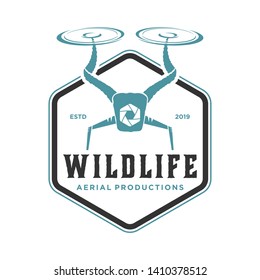 Drone logo for photography and videography wildlife 