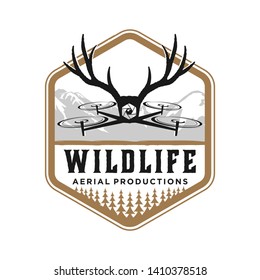 Drone logo for photography and videography wildlife 