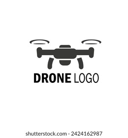 Drone logo: Simple black design on white background. Symbolizes modern technology and sophistication. Simplicity reflects focus on innovation