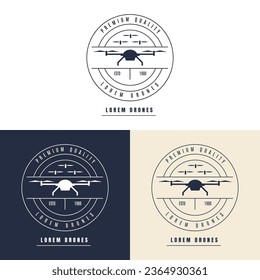 Drone logo. Simple illustration of drone vector.
