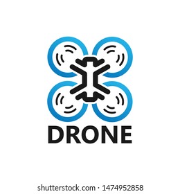 Drone Logo Template Design Vector, Emblem, Design Concept, Creative Symbol, Icon