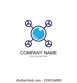 Drone Logo Template Design Vector, Emblem, Design Concept, Creative symbol, Icon