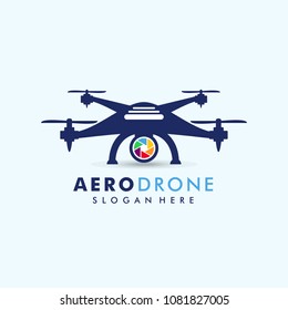 drone logo template vector icon. photography drone vector. quadcopter vector icon