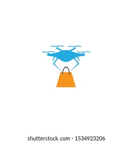 Drone logo template vector icon design