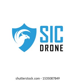 drone logo template vector icon
