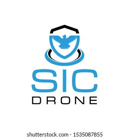drone logo template vector icon