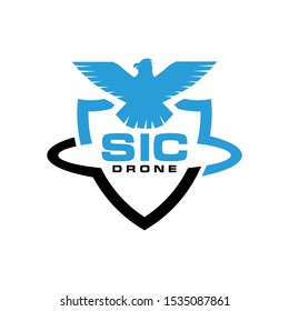 drone logo template vector icon