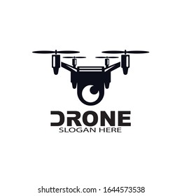 Drone logo template vector icon. photography drone vector. quadcopter vector icon